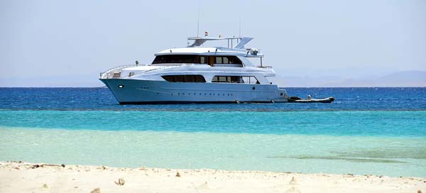 Charter Yacht at Anchor in Tropical Waters for Yacht Crew